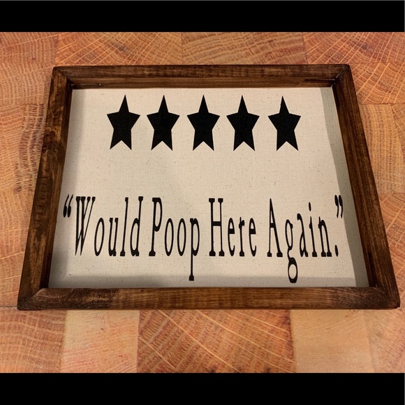 Other - Decorative Bathroom Sign